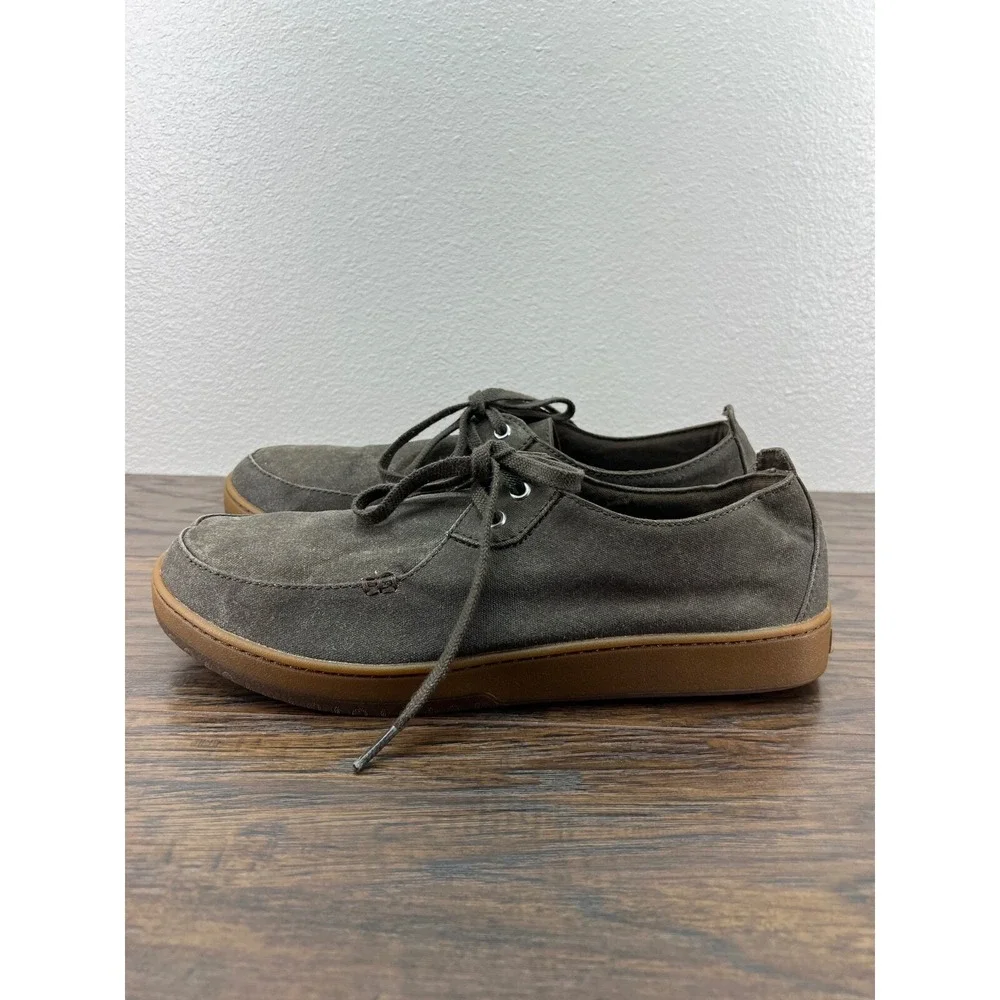 L.L. Bean Mens 12‎ Campside 2 Eye Canvas Brown Boat Shoes Lace Up